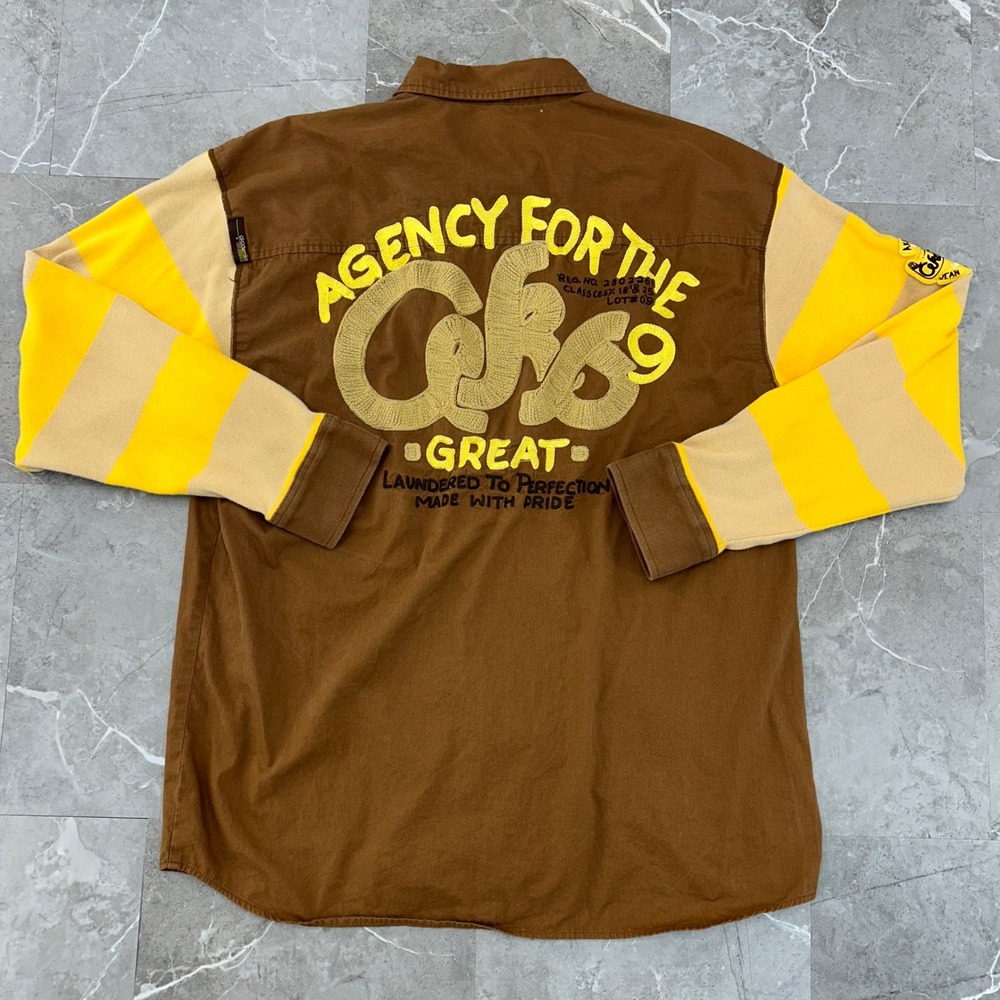 Vintage Akademiks Button Up Shirt‎ Mens Large Embroidered Hip Hop Skate Rap